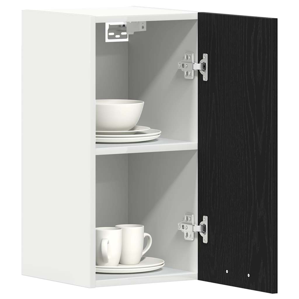 Hangkast zwart eikenkleurig 30x31x60 cm bewerkt hout