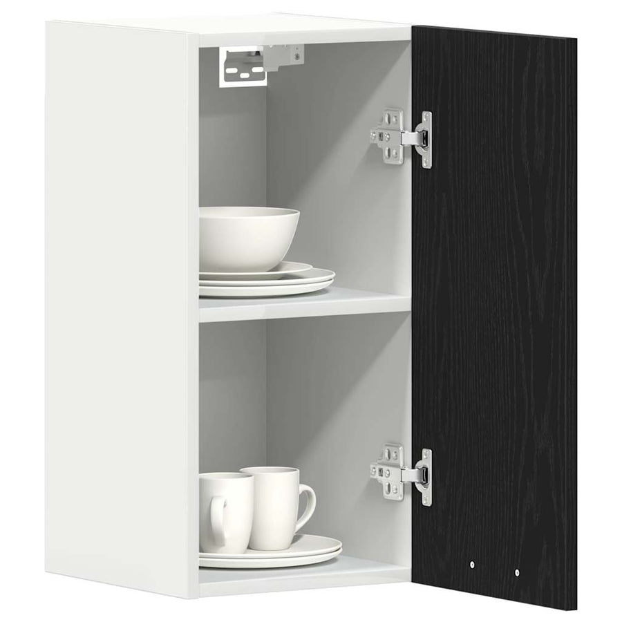 Hangkast zwart eikenkleurig 30x31x60 cm bewerkt hout