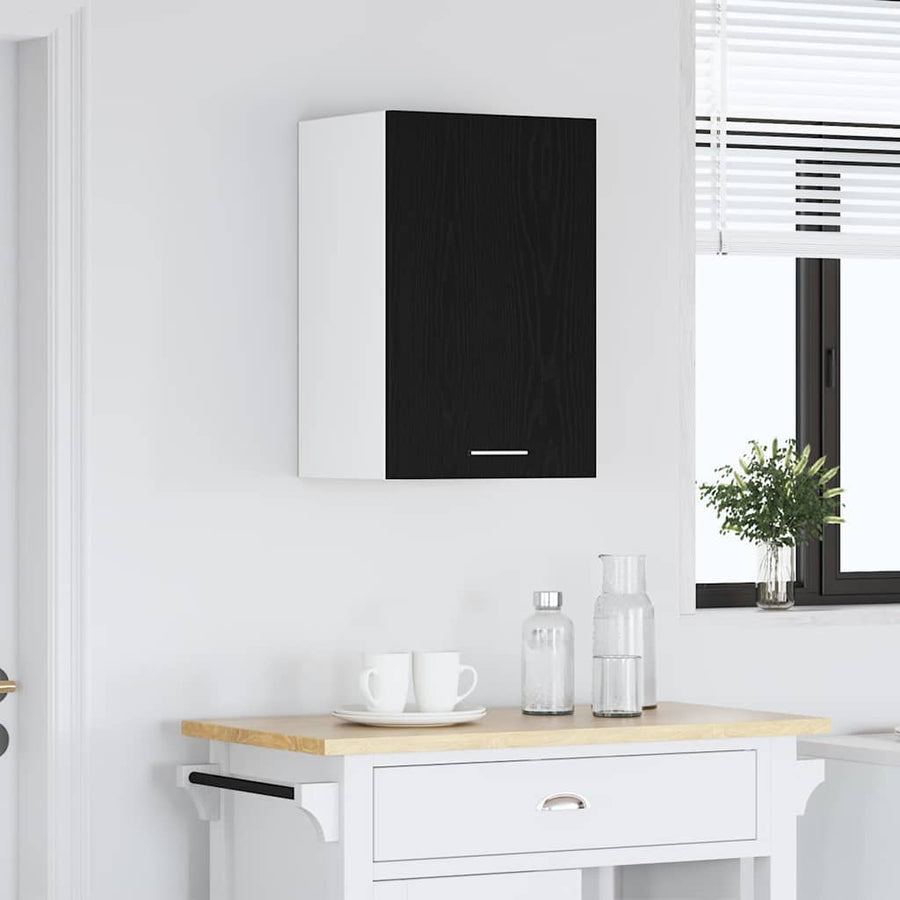 Hangkast zwart eikenkleurig 40x31x60 cm bewerkt hout