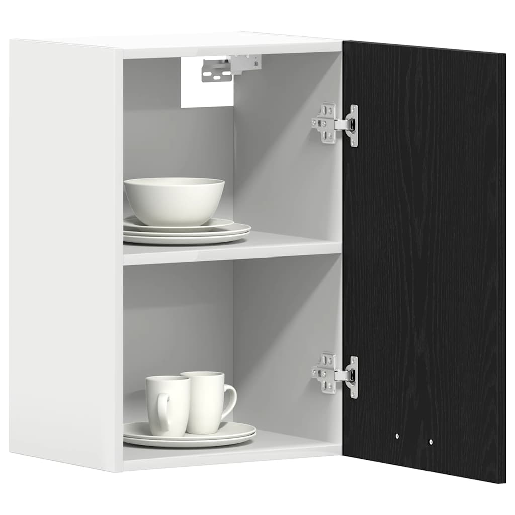 Hangkast zwart eikenkleurig 40x31x60 cm bewerkt hout