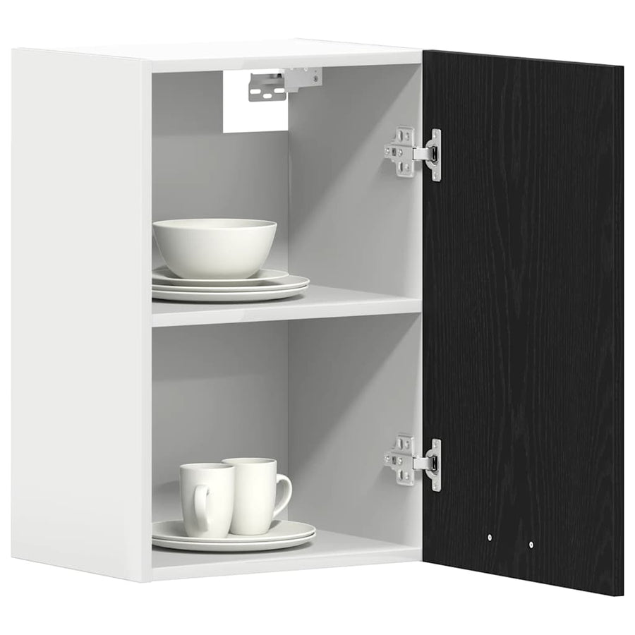 Hangkast zwart eikenkleurig 40x31x60 cm bewerkt hout