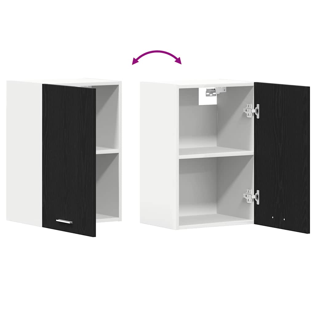 Hangkast zwart eikenkleurig 40x31x60 cm bewerkt hout