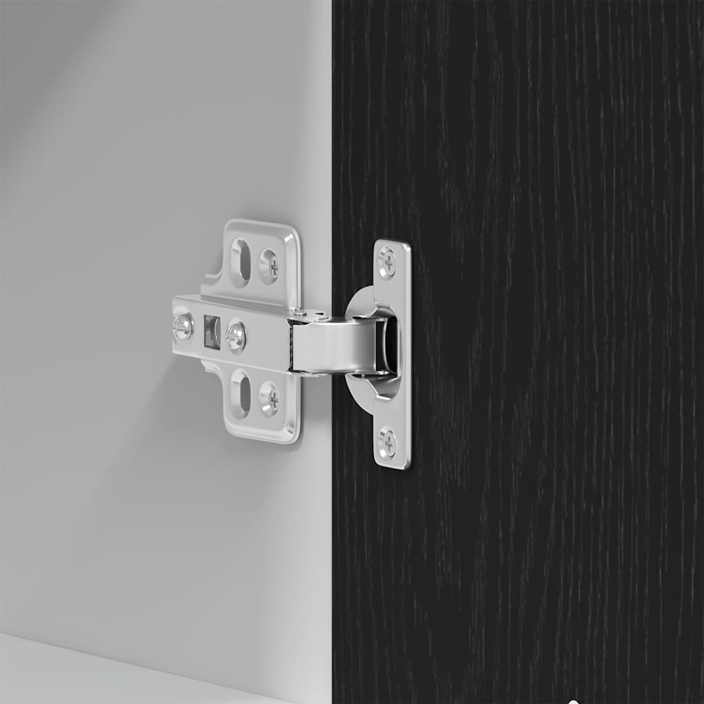 Hangkast zwart eikenkleurig 40x31x60 cm bewerkt hout