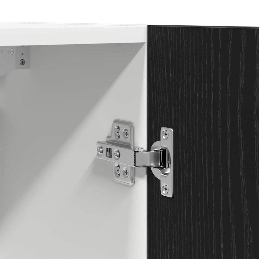 Hangkast Riga Zwart eiken 50 x 31 x 60 cm Bewerkt hout