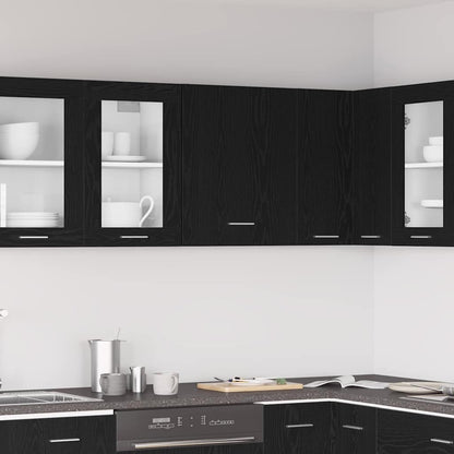 Hangkast Riga Zwart eiken 50 x 31 x 60 cm Bewerkt hout
