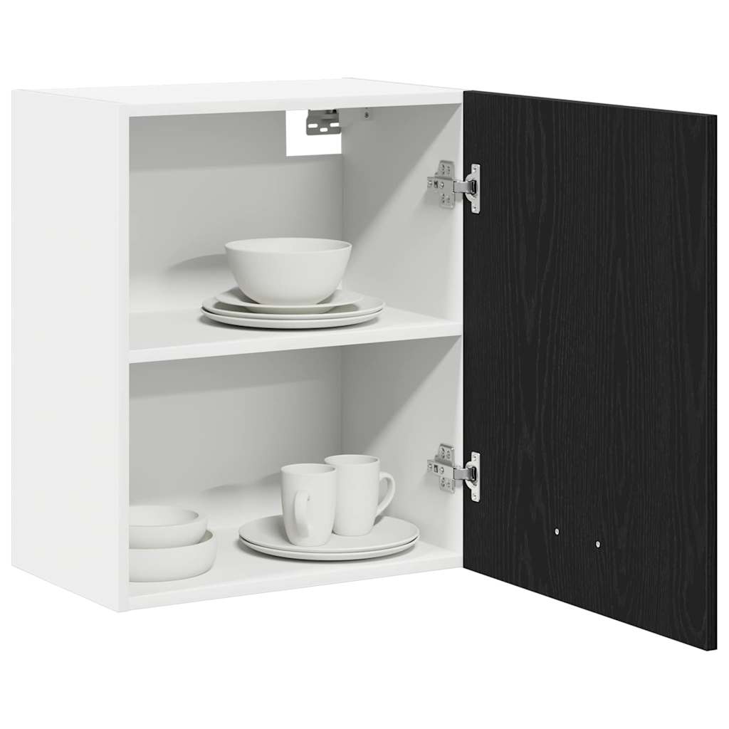 Hangkast Riga Zwart eiken 50 x 31 x 60 cm Bewerkt hout