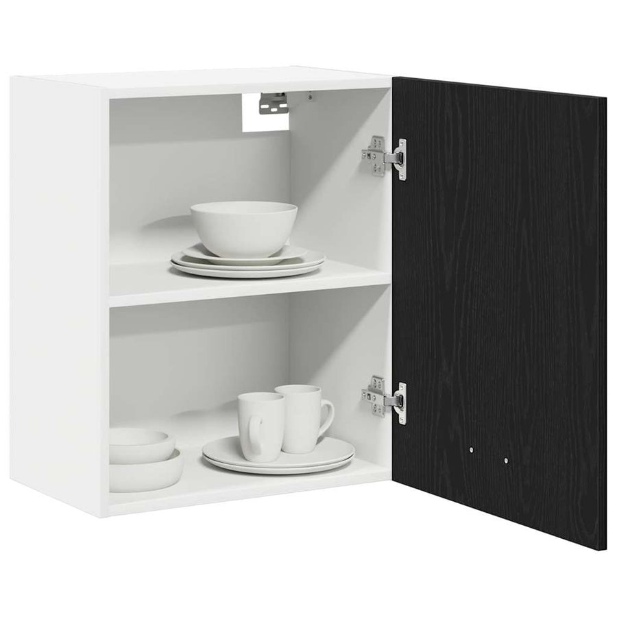 Hangkast Riga Zwart eiken 50 x 31 x 60 cm Bewerkt hout