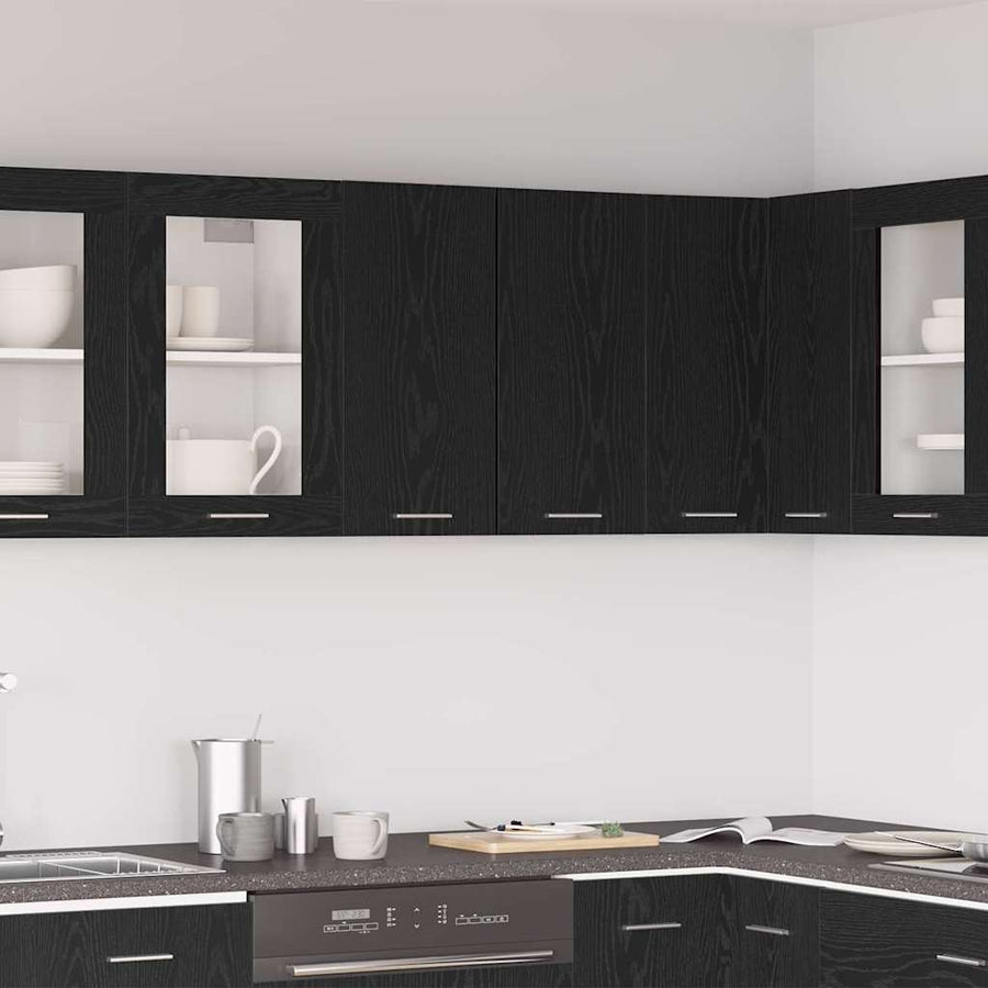 Hangkast Lyon Zwart Eiken 60 x 31 x 60 cm Bewerkt hout