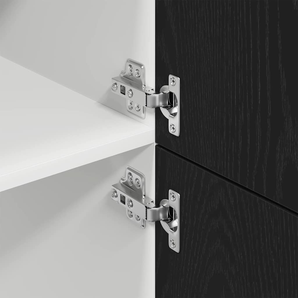 Hangkast Lyon Zwart Eiken 60 x 31 x 207 cm Bewerkt hout