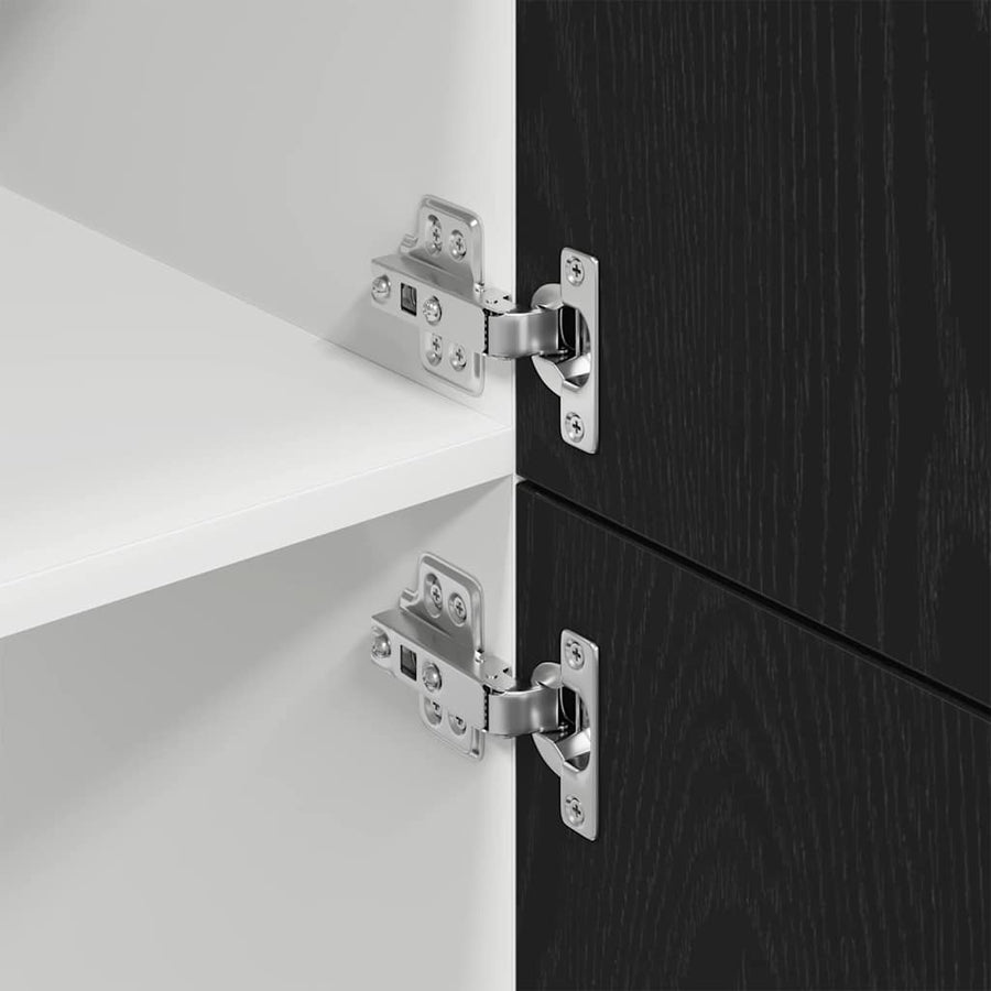 Hangkast Lyon Zwart Eiken 60 x 31 x 207 cm Bewerkt hout