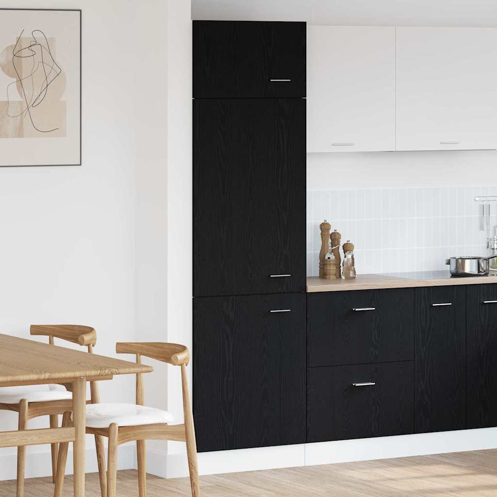 Hangkast Lyon Zwart Eiken 60 x 31 x 207 cm Bewerkt hout