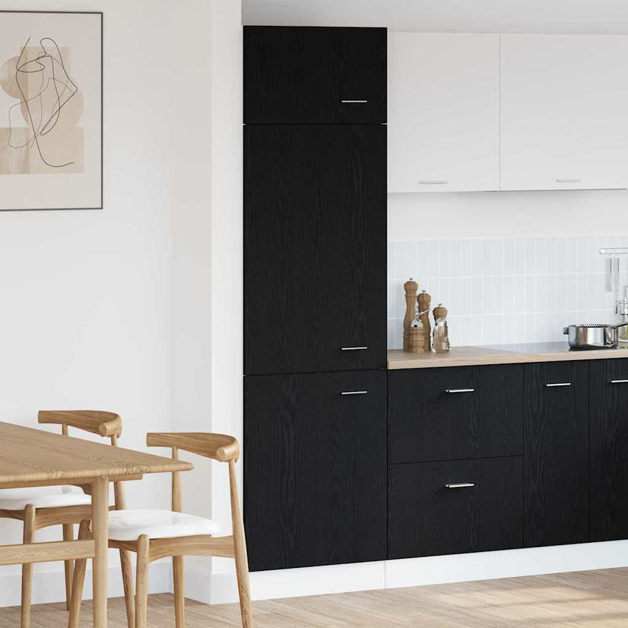 Hangkast Lyon Zwart Eiken 60 x 31 x 207 cm Bewerkt hout
