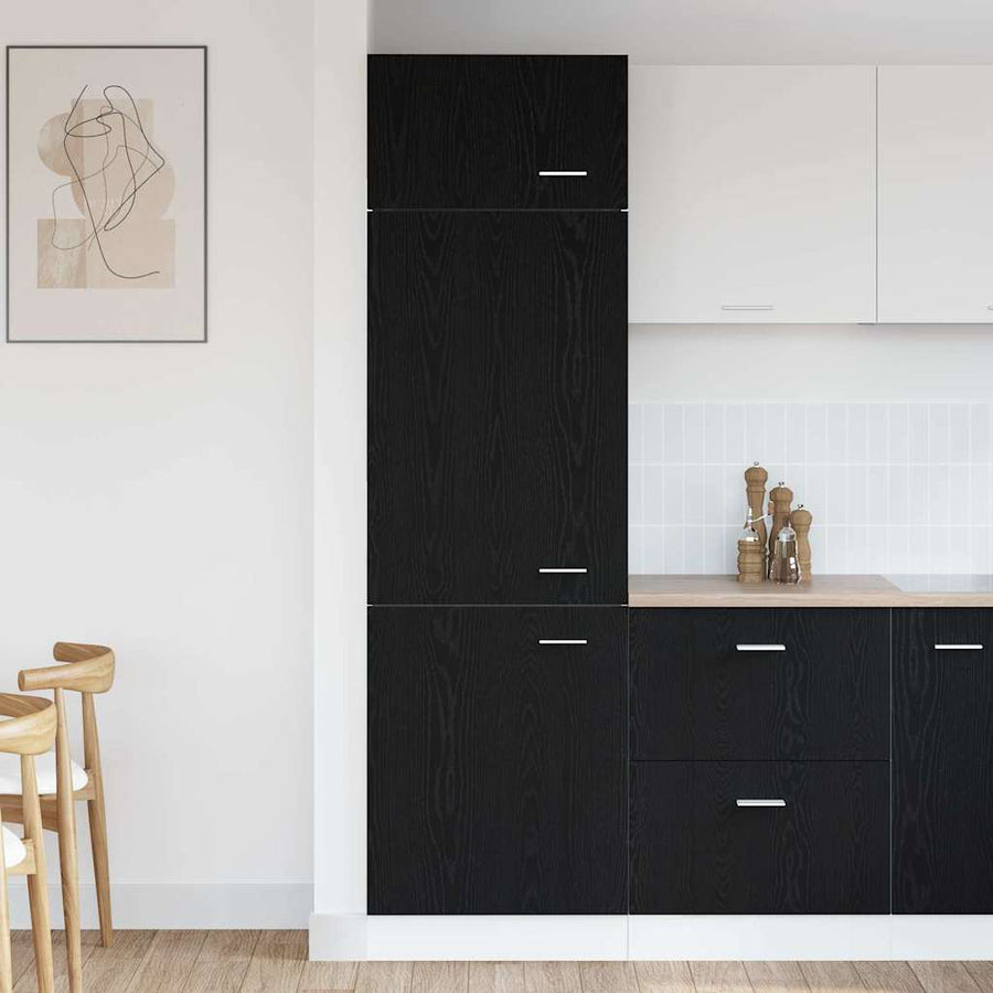 Hangkast Lyon Zwart Eiken 60 x 31 x 207 cm Bewerkt hout