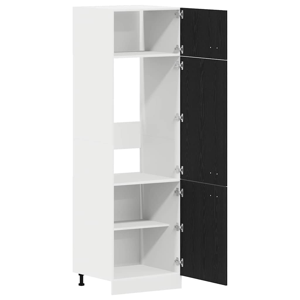 Hangkast Lyon Zwart Eiken 60 x 31 x 207 cm Bewerkt hout