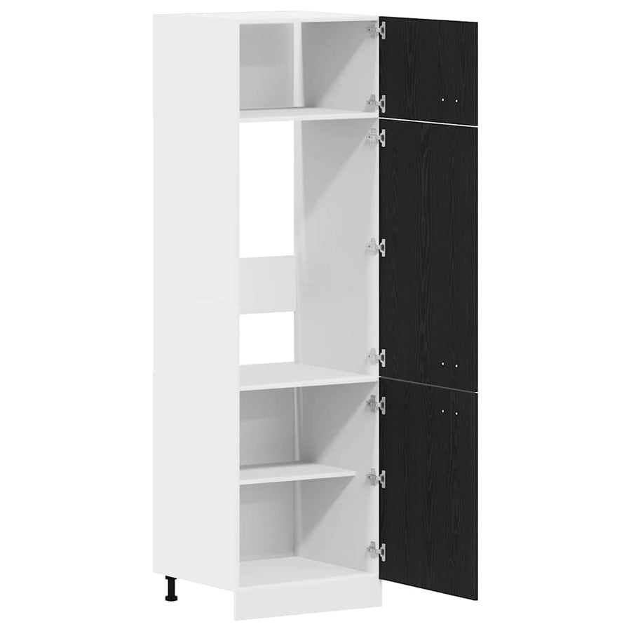 Hangkast Lyon Zwart Eiken 60 x 31 x 207 cm Bewerkt hout
