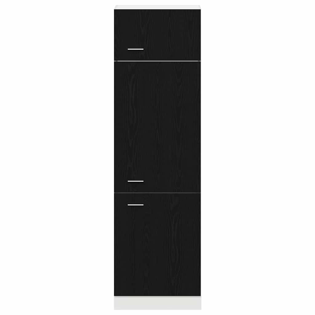 Hangkast Lyon Zwart Eiken 60 x 31 x 207 cm Bewerkt hout
