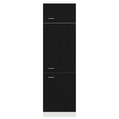 Hangkast Lyon Zwart Eiken 60 x 31 x 207 cm Bewerkt hout