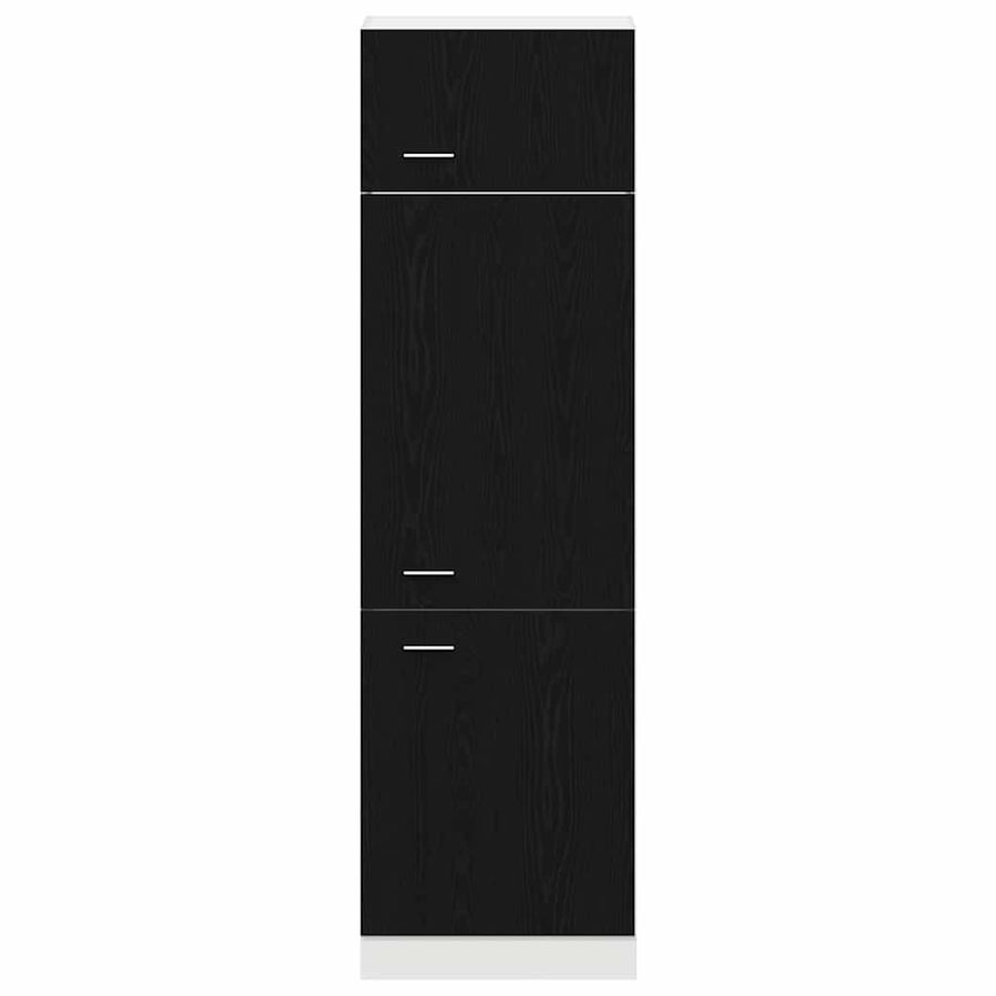 Hangkast Lyon Zwart Eiken 60 x 31 x 207 cm Bewerkt hout