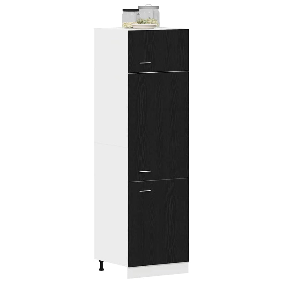 Hangkast Lyon Zwart Eiken 60 x 31 x 207 cm Bewerkt hout