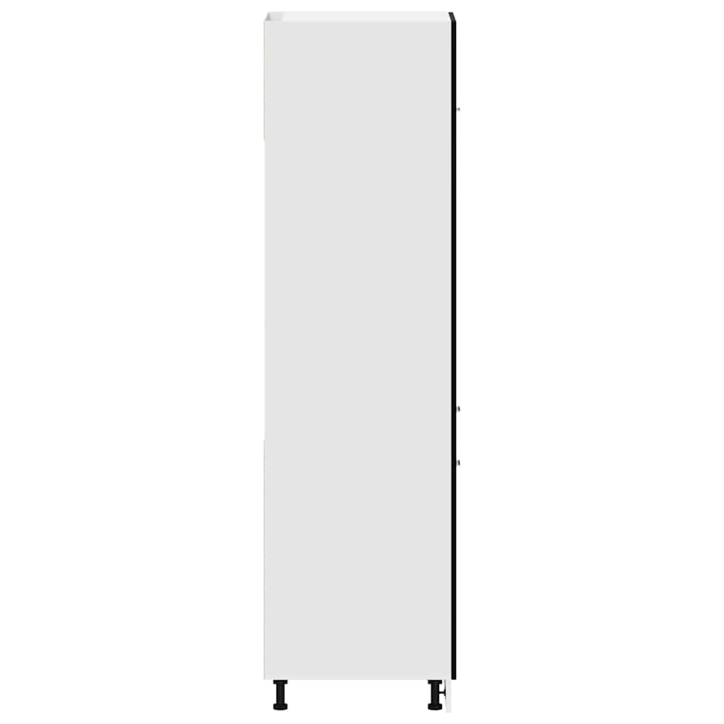 Hangkast Lyon Zwart Eiken 60 x 31 x 207 cm Bewerkt hout