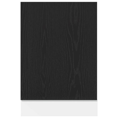 Vaatwasserpaneel Lyon 45x1,5x67 cm bewerkt hout zwart eiken