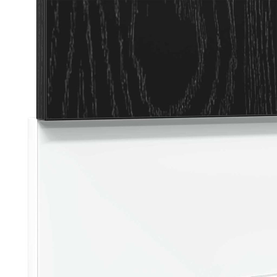 Vaatwasserpaneel Lyon 45x1,5x67 cm bewerkt hout zwart eiken