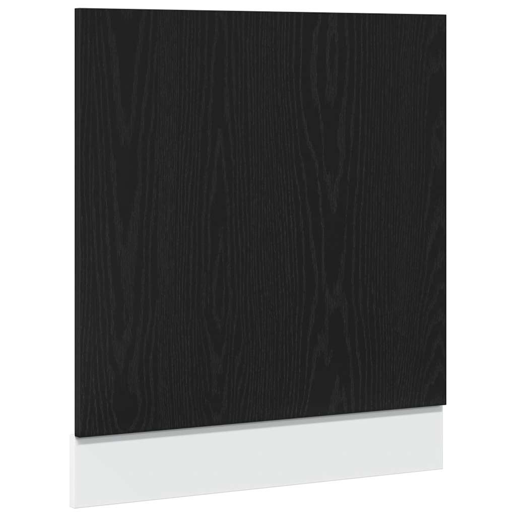 Vaatwasserpaneel Lyon 60x1,5x67 cm bewerkt hout zwart eiken