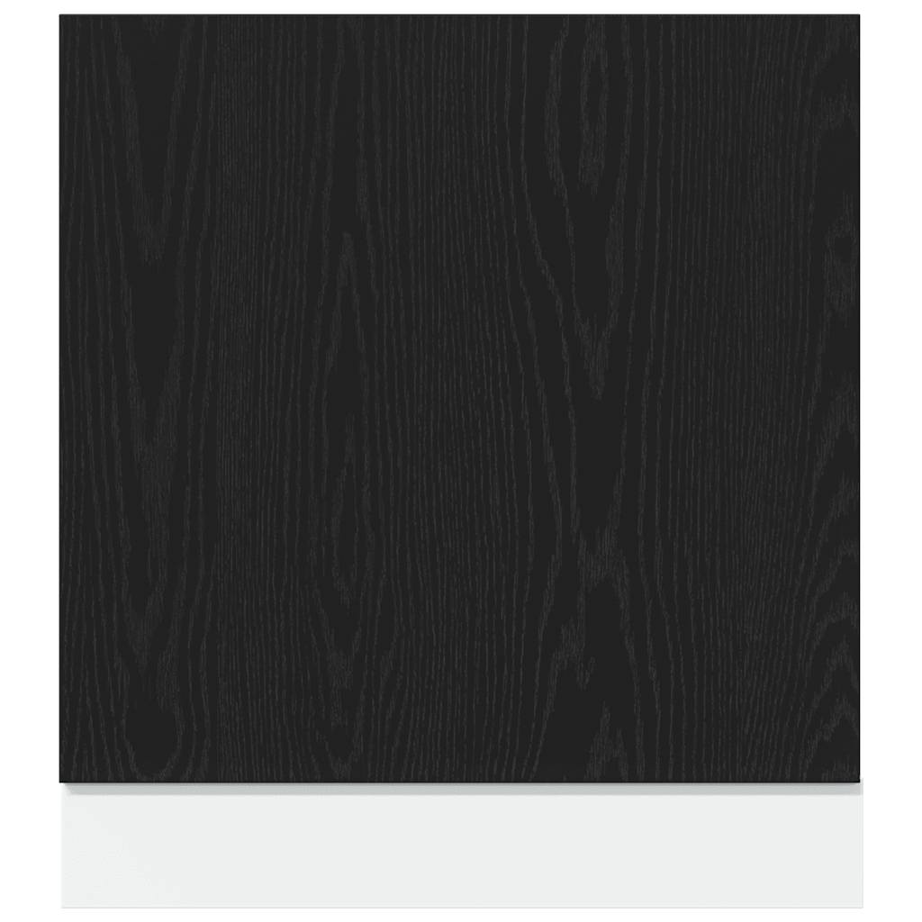 Vaatwasserpaneel Lyon 60x1,5x67 cm bewerkt hout zwart eiken