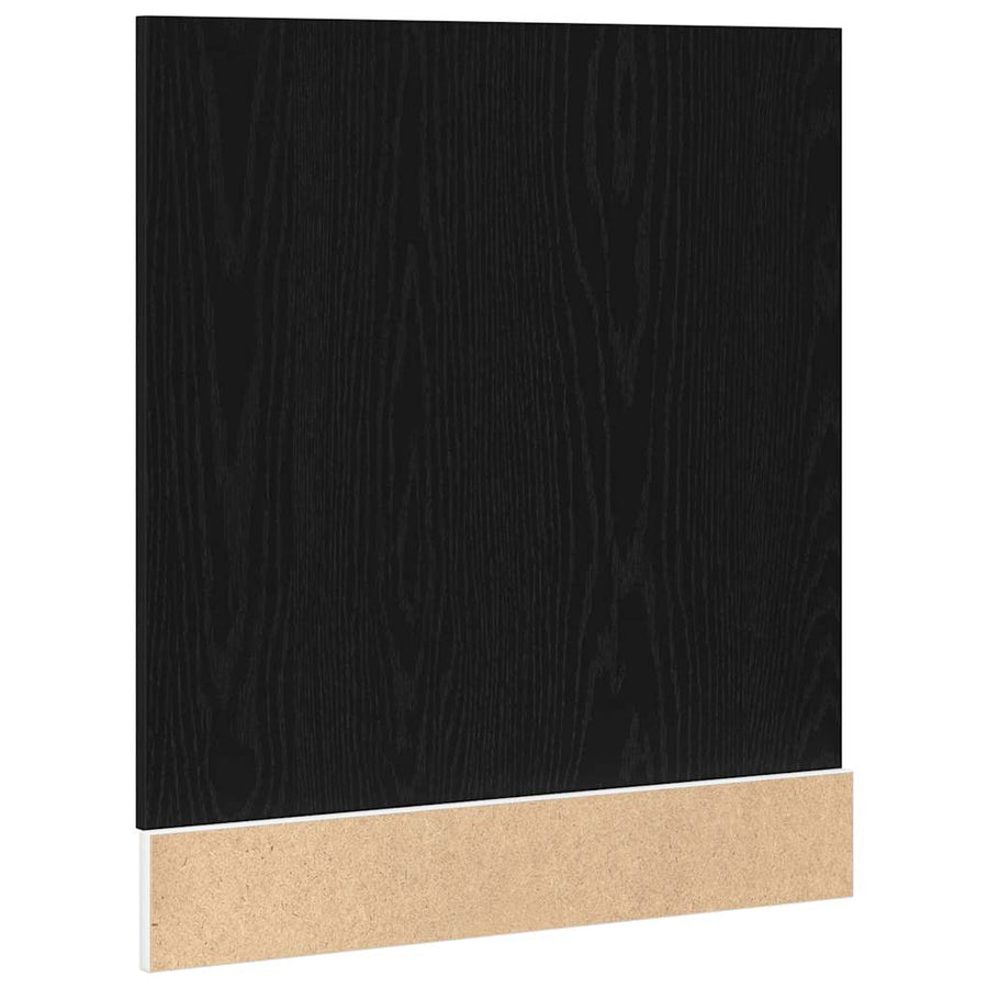 Vaatwasserpaneel Lyon 60x1,5x67 cm bewerkt hout zwart eiken