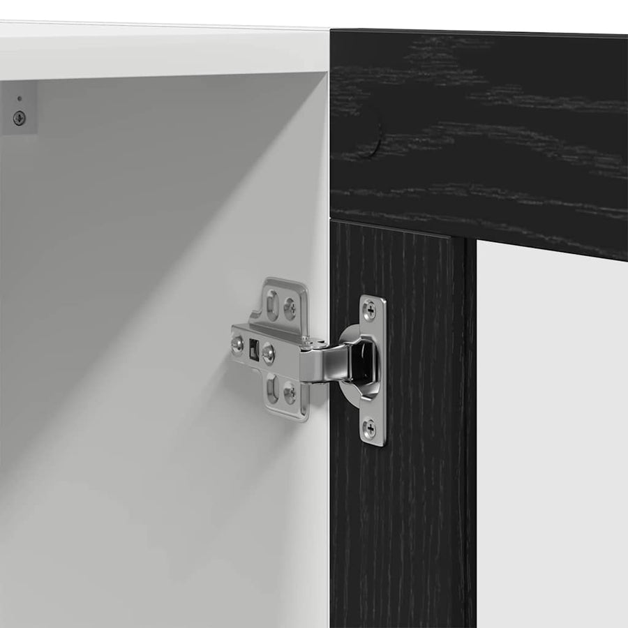 Hangkast met plank Zwart Eiken 60 x 31 x 60 cm Bewerkt hout