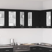 Hangkast 60x31x60 cm zwart eiken bewerkt hout