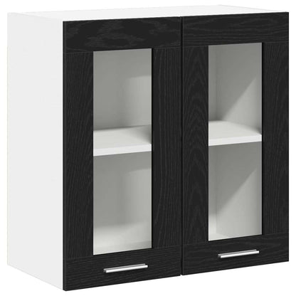 Hangkast met plank Zwart Eiken 60 x 31 x 60 cm Bewerkt hout