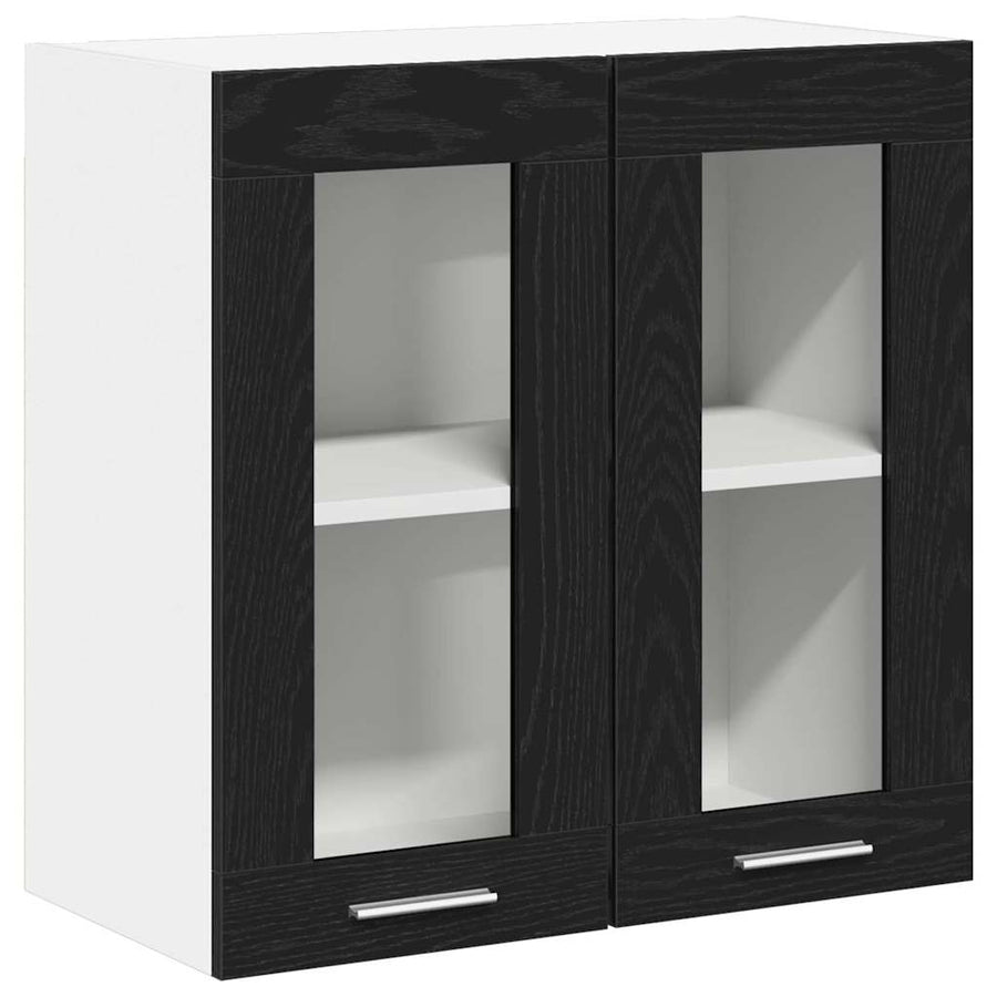 Hangkast met plank Zwart Eiken 60 x 31 x 60 cm Bewerkt hout