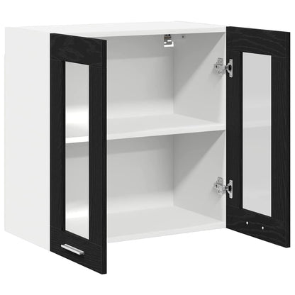 Hangkast met plank Zwart Eiken 60 x 31 x 60 cm Bewerkt hout