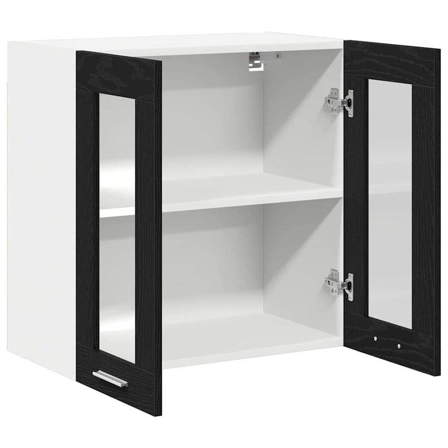 Hangkast met plank Zwart Eiken 60 x 31 x 60 cm Bewerkt hout