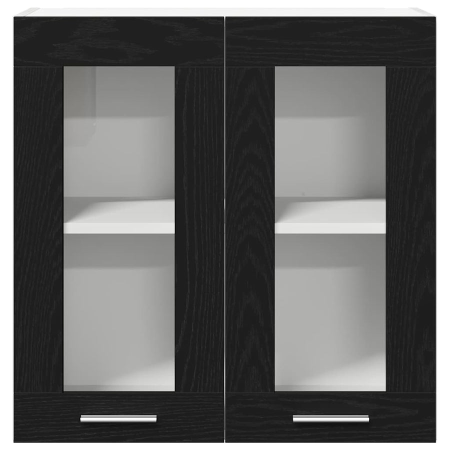 Hangkast met plank Zwart Eiken 60 x 31 x 60 cm Bewerkt hout