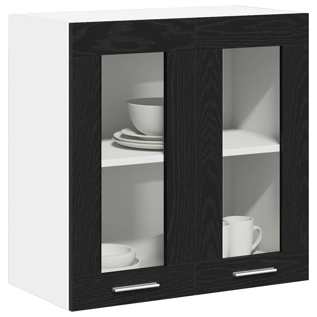 Hangkast met plank Zwart Eiken 60 x 31 x 60 cm Bewerkt hout
