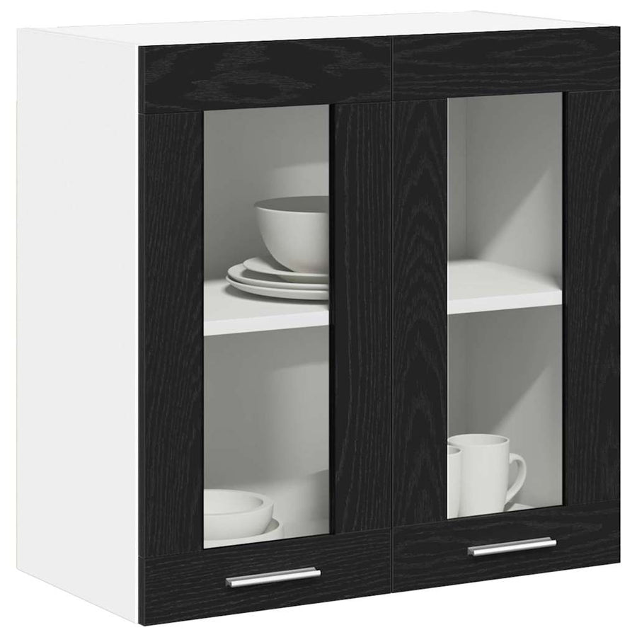 Hangkast met plank Zwart Eiken 60 x 31 x 60 cm Bewerkt hout