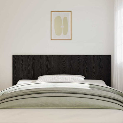 Bed Hoofdbord Zwart Eiken 160 x 1.5 x 80.5 cm Bewerkt hout