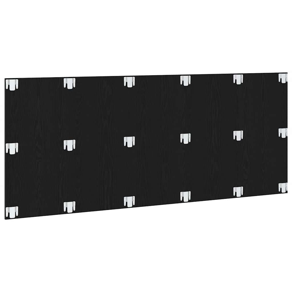 Bed Hoofdbord Zwart Eiken 160 x 1.5 x 80.5 cm Bewerkt hout