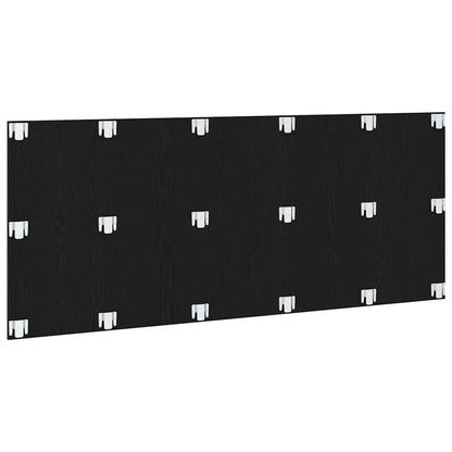 Bed Hoofdbord Zwart Eiken 160 x 1.5 x 80.5 cm Bewerkt hout