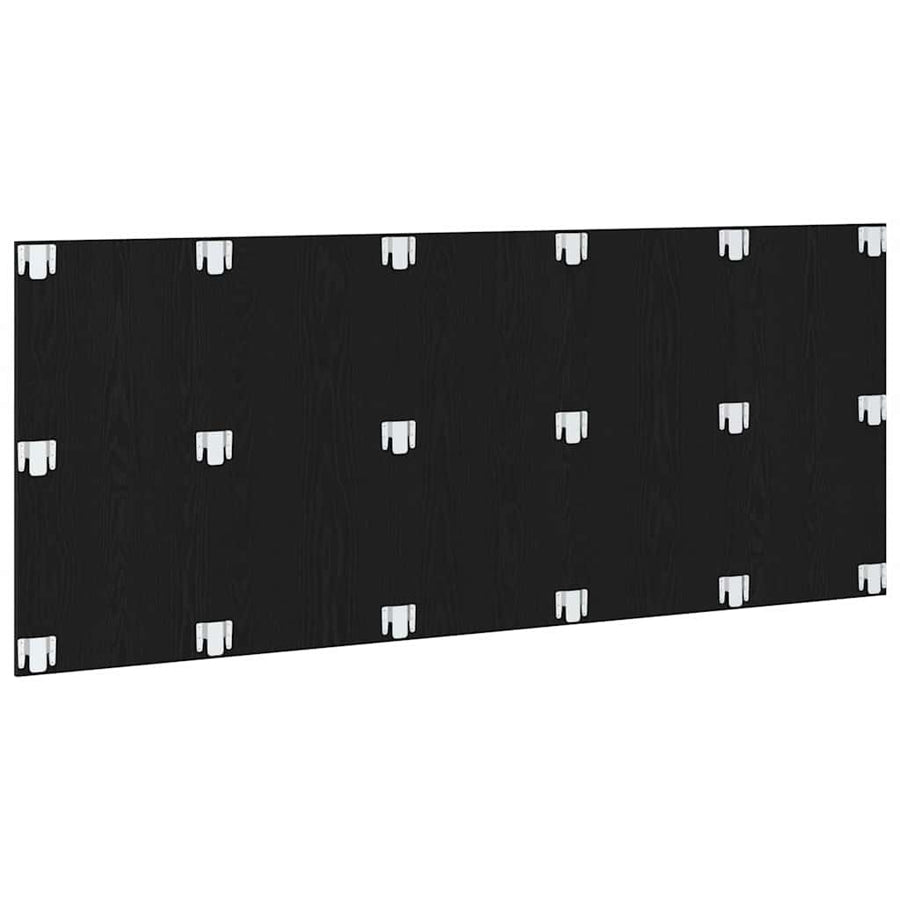 Bed Hoofdbord Zwart Eiken 160 x 1.5 x 80.5 cm Bewerkt hout