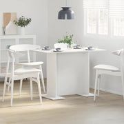 Eettafel 110x60x75 cm bewerkt hout wit