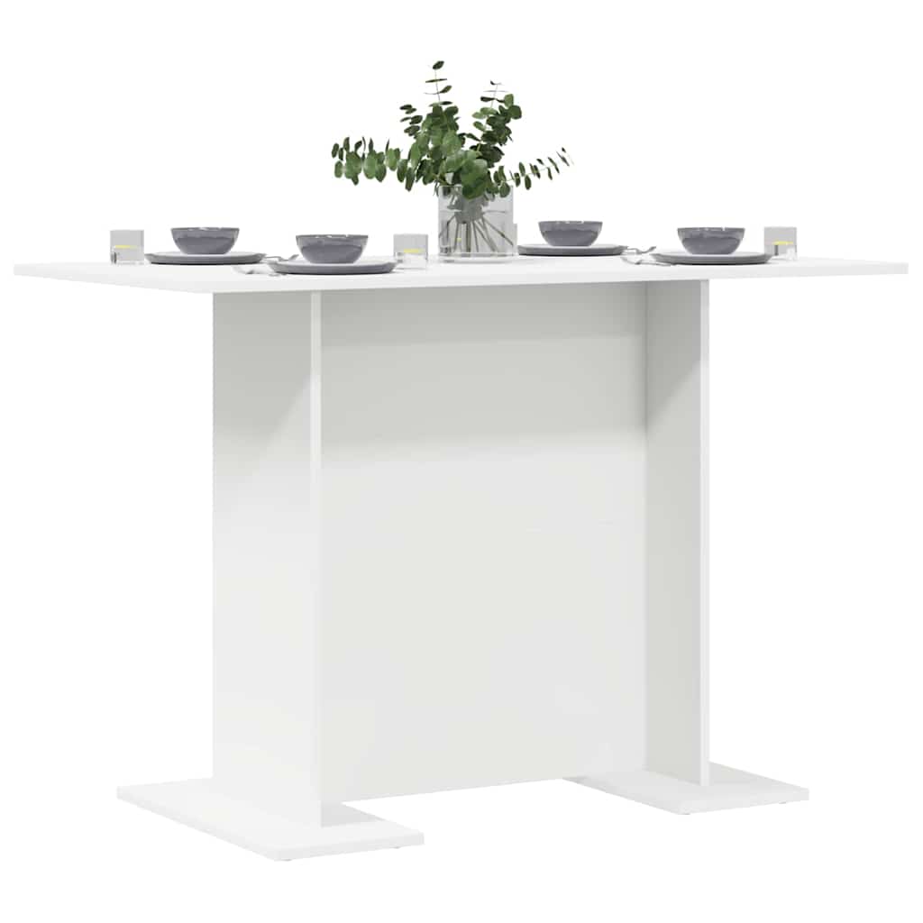 Eettafel Wit 110 x 60 x 75 cm Bewerkt hout