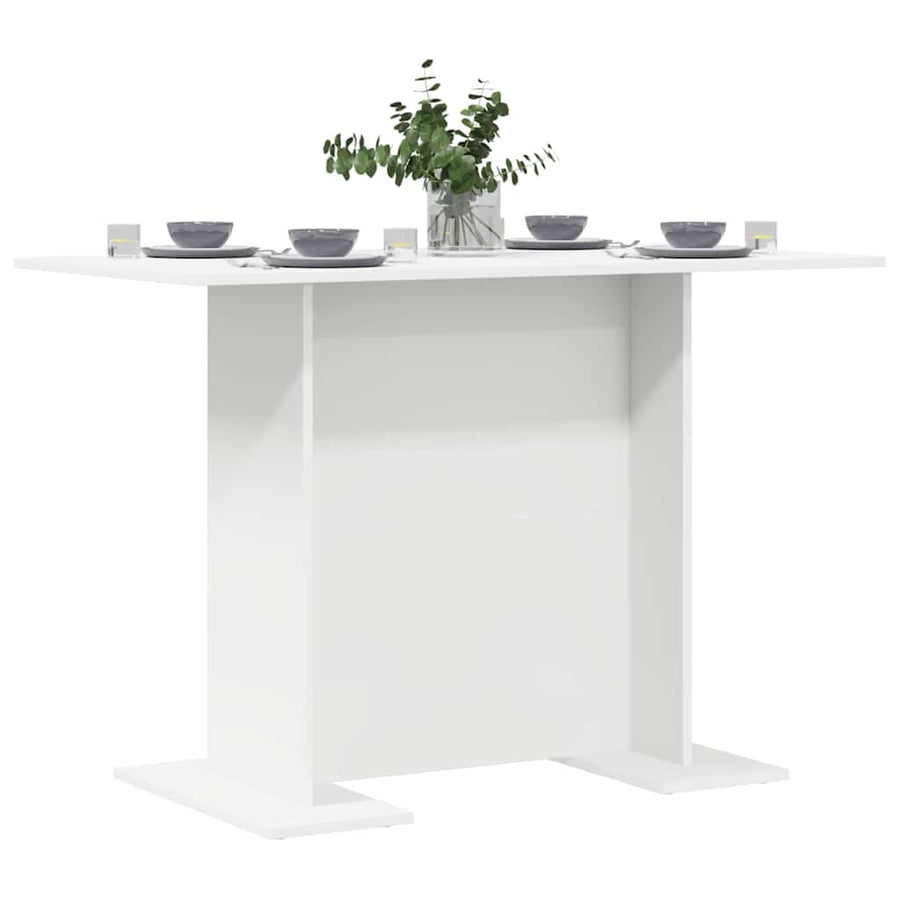Eettafel Wit 110 x 60 x 75 cm Bewerkt hout