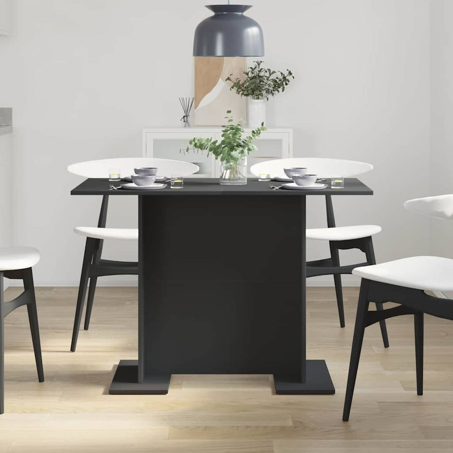 Eettafel Zwart 110 x 60 x 75 cm Bewerkt hout