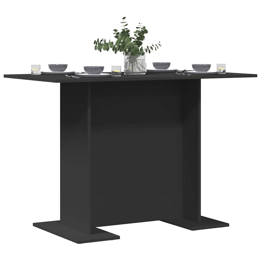 Eettafel Zwart 110 x 60 x 75 cm Bewerkt hout