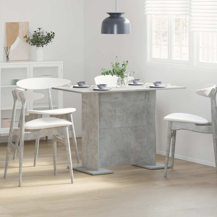 Eettafel Beton Grijs 110 x 60 x 75 cm Bewerkt hout