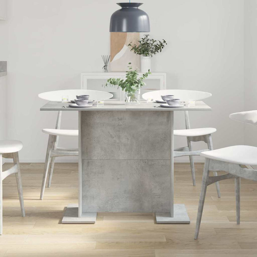 Eettafel Beton Grijs 110 x 60 x 75 cm Bewerkt hout