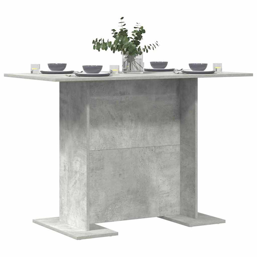 Eettafel Beton Grijs 110 x 60 x 75 cm Bewerkt hout